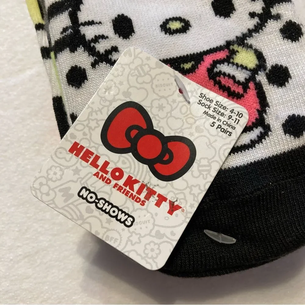 NWT Hello Kitty and Friends Sanrio 5 Pair No Show Socks